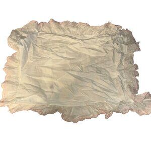 Lord & Taylor fifth Avenue CUSTOM made pink embroidered flowers lumbar pillow ca